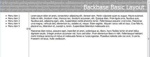 A basic page layout