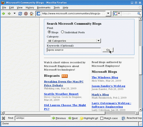 Time for action — Microsoft employee blogs
