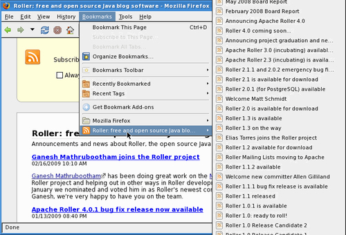 Time for action — subscribing to a newsfeed