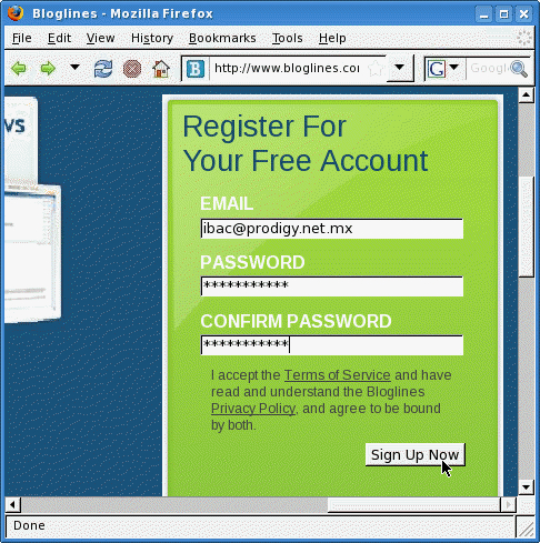 Time for action — using Bloglinesnewsfeedreaders, using
