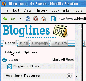 Time for action — using Bloglinesnewsfeedreaders, using