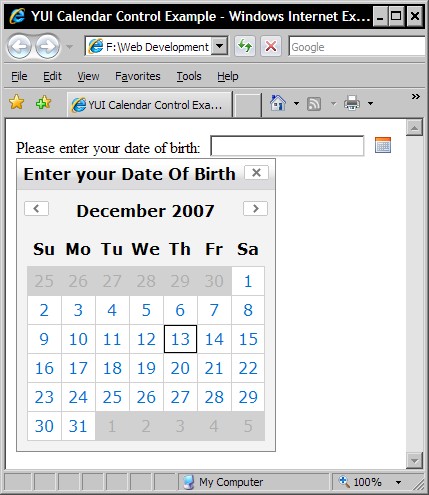 The initial HTML page