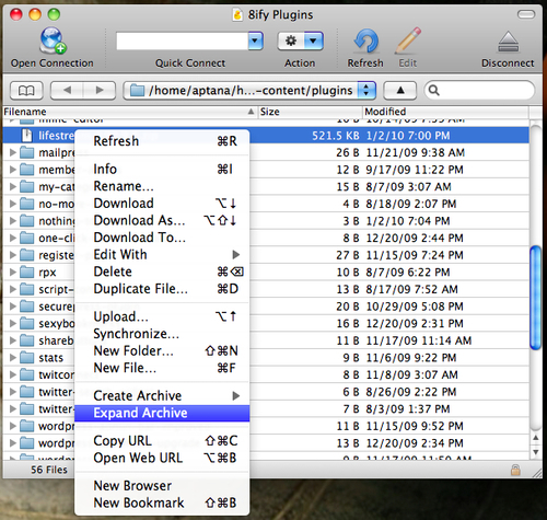 Transferring a plugin