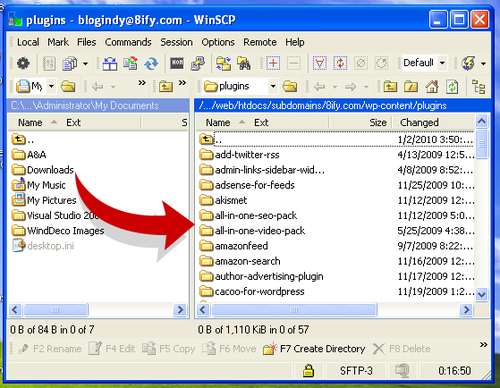 Transferring a plugin to your blog