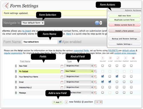 CForms administration
