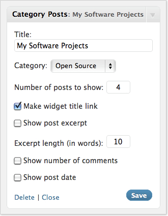 Category Posts Widget