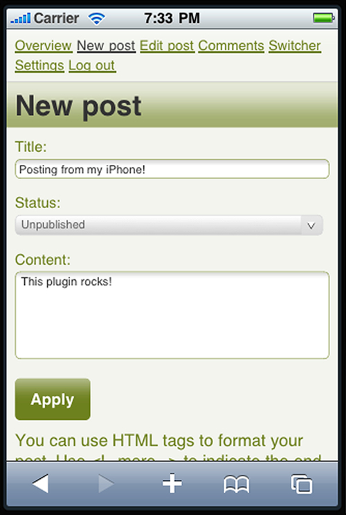 WordPress Mobile Pack