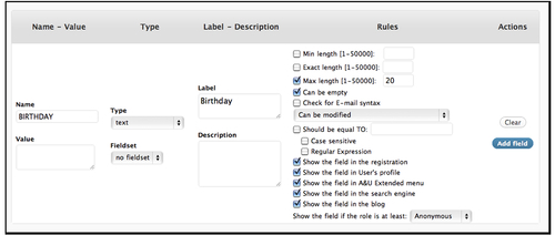 Cimy User Extra Fields