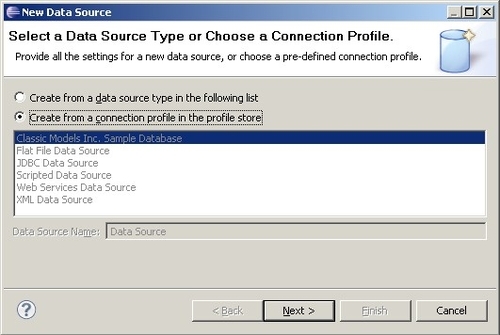 Creating data using the data store
