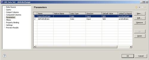 Setting default parameter values