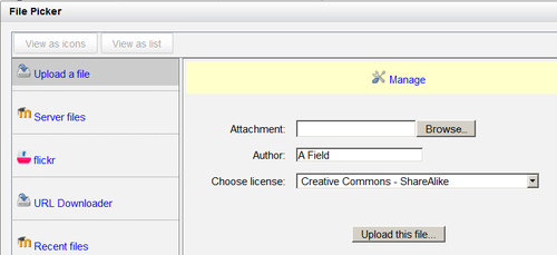 Adding a file