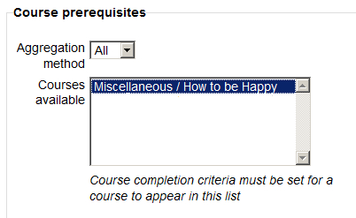 Course Completion in Practice: Example 2
