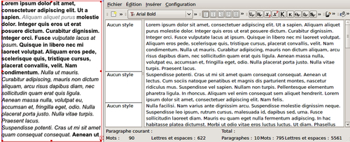 Layout and story editor