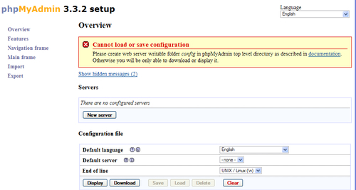 Web-based setup script