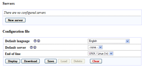 Web-based setup script