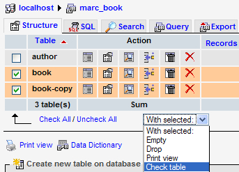 Multi-table operations