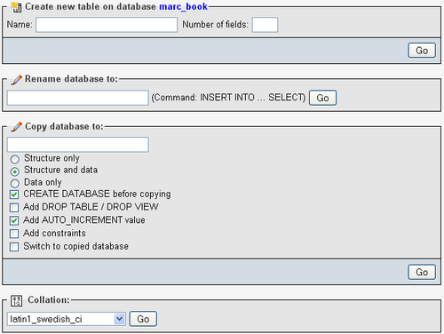 Database operations