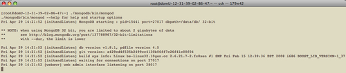 Time for action - downloading and running MongoDB on Linux