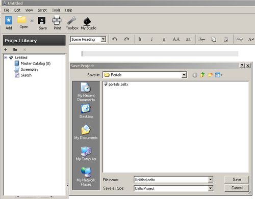 Time for action - saving a project