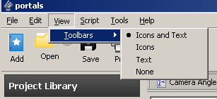 The View menu