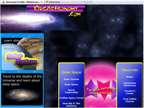 Displaying Interactive Information About The Solar System Moodle How To Do It