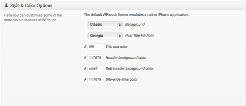 Time for action—installing and configuring WPtouch