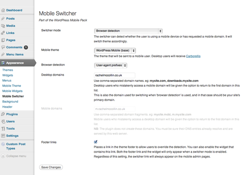 Time for action—installing and configuring WordPress Mobile Pack