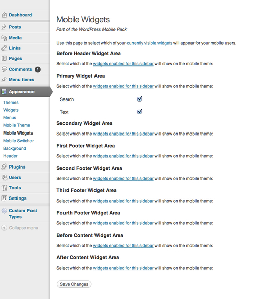 Time for action—installing and configuring WordPress Mobile Pack