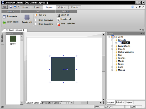 Time for action — creating some objects