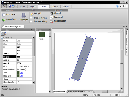 Time for action — creating some objects