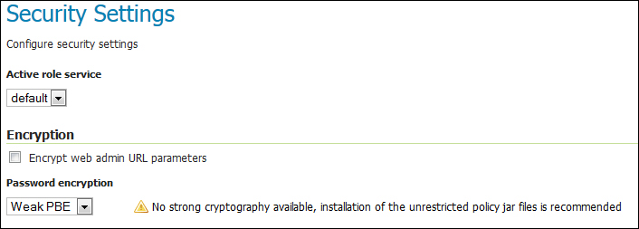 Basic security settings