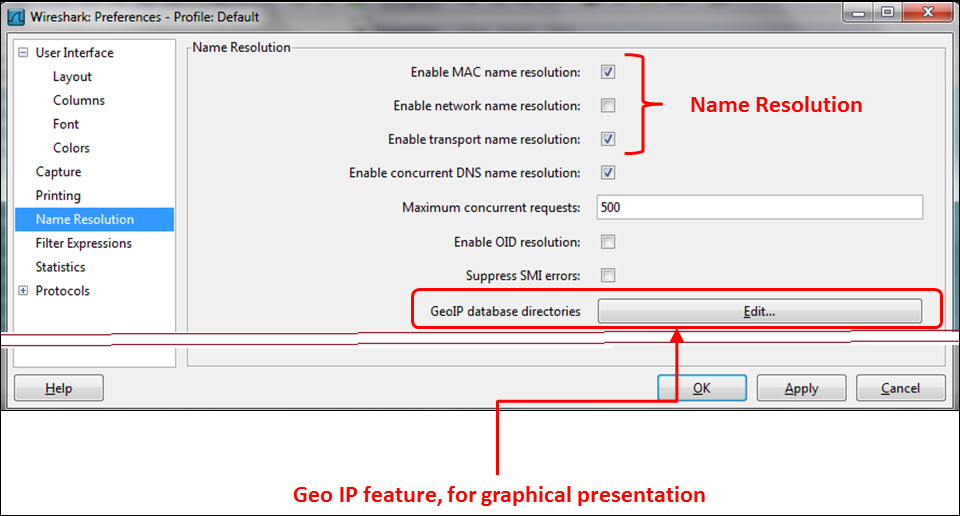 Configuring the name resolution