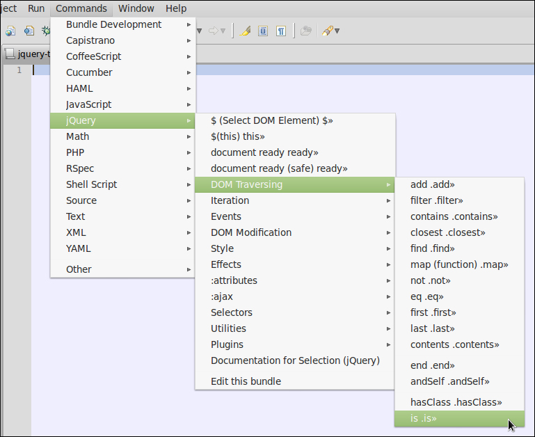 Time For Action Installing The Jquery Bundle Aptana Studio Beginner S Guide