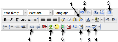 Using the text editor