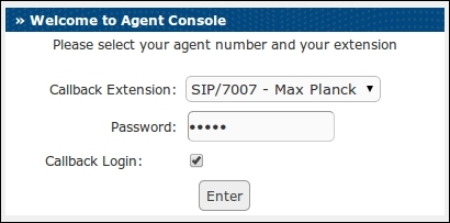 The callback login | Elastix Unified Communications Server Cookbook