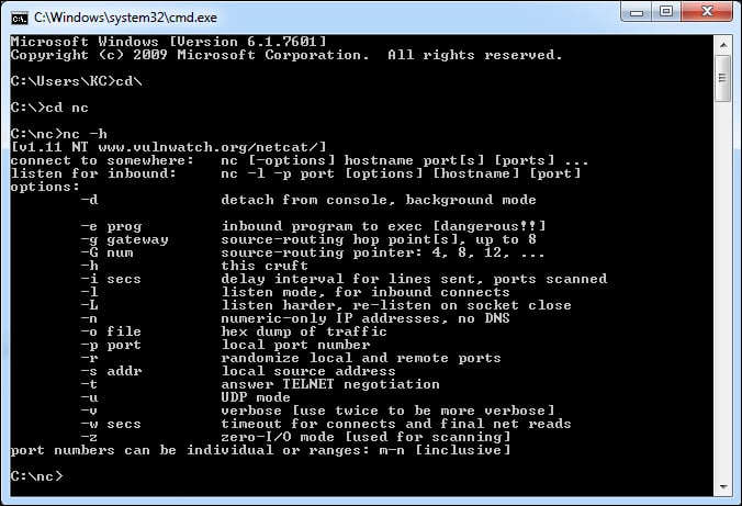 install netcat windows powershell