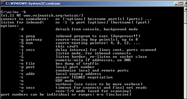 netcat windows equivalent