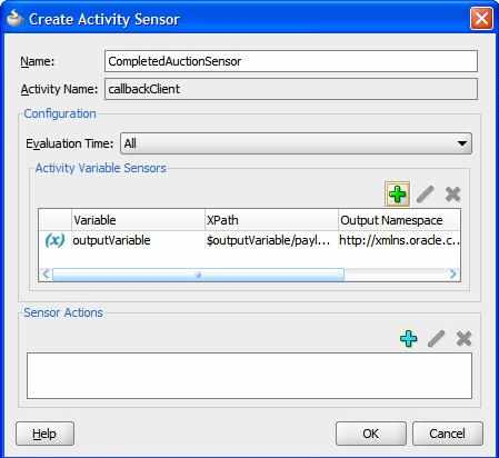 Invoking the BAM adapter through BPEL sensors