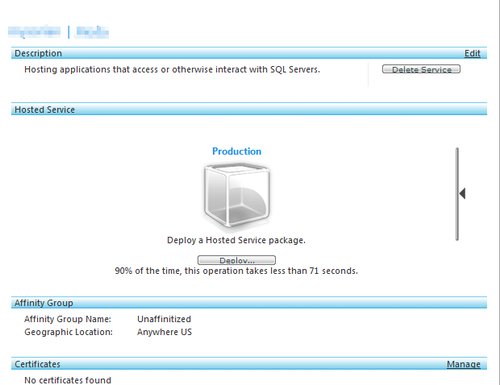 Creating a Windows Azure Service
