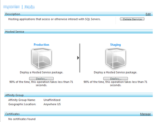 Creating a Windows Azure Service