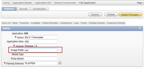 Customizing application builder files