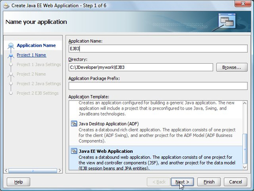 Creating an EJB 3 application