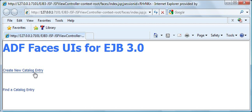 Creating an Entity instance