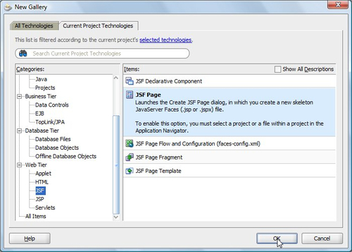 Creating JSF user interfaces