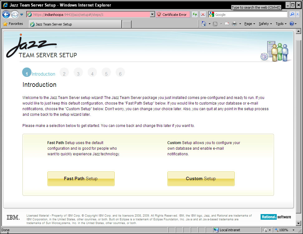 Setting up the server