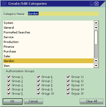 Managing query categories