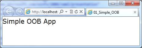 Executing an application in OOB mode