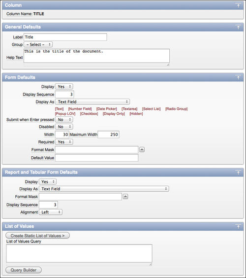 Creating User Interface Defaults