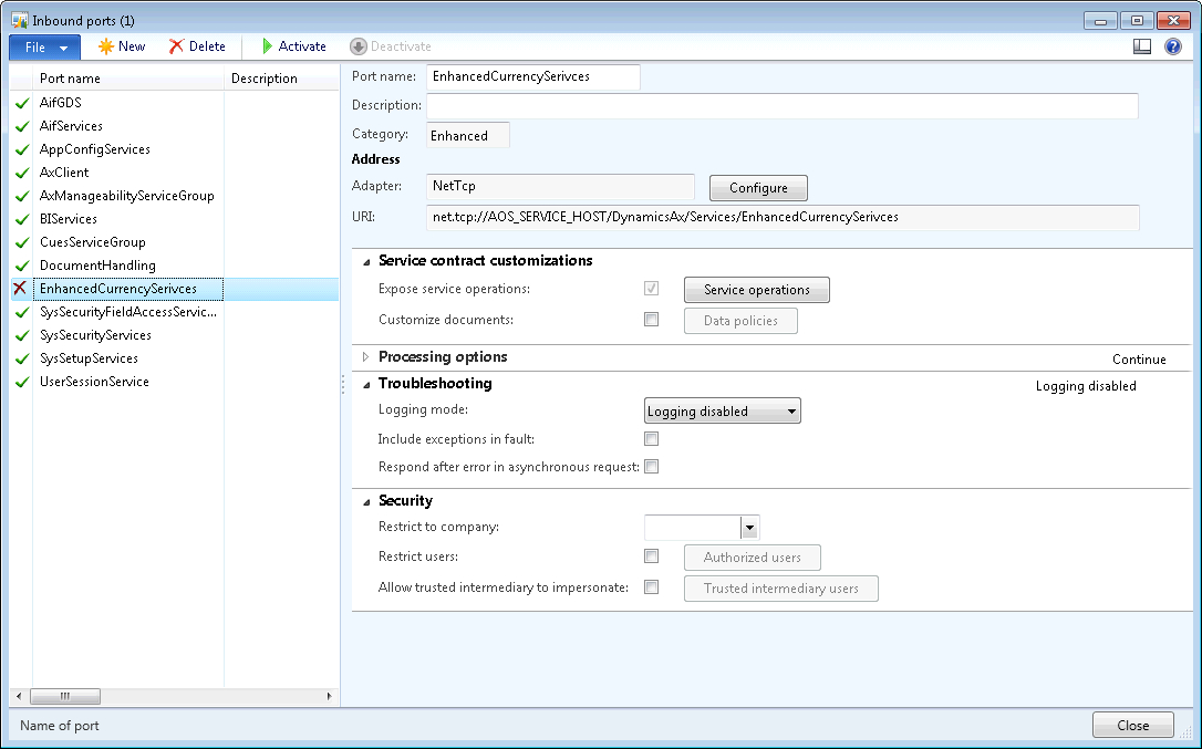7. Using Services | Microsoft Dynamics AX 2012 Development Cookbook