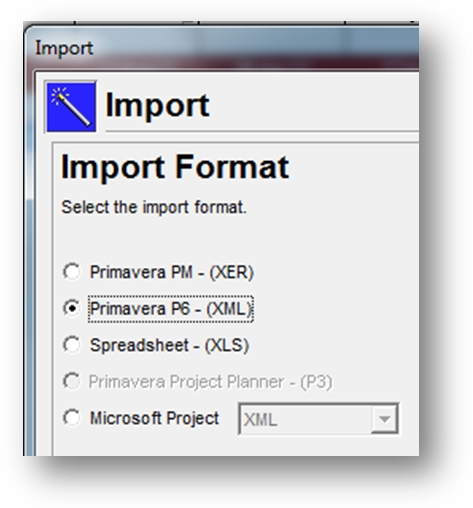 convert ms project to primavera p3